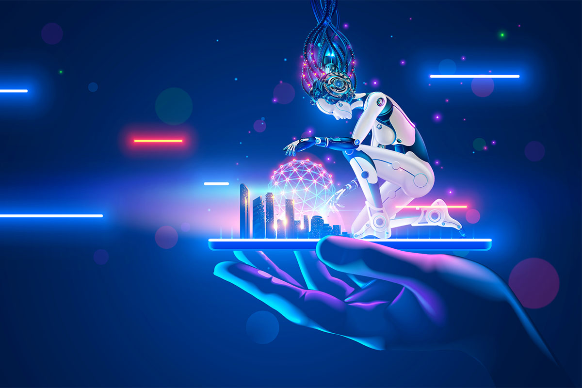 AI in phone assistant communications with smart city infrastructure.